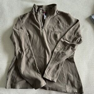North Face lightweight khaki green fleece